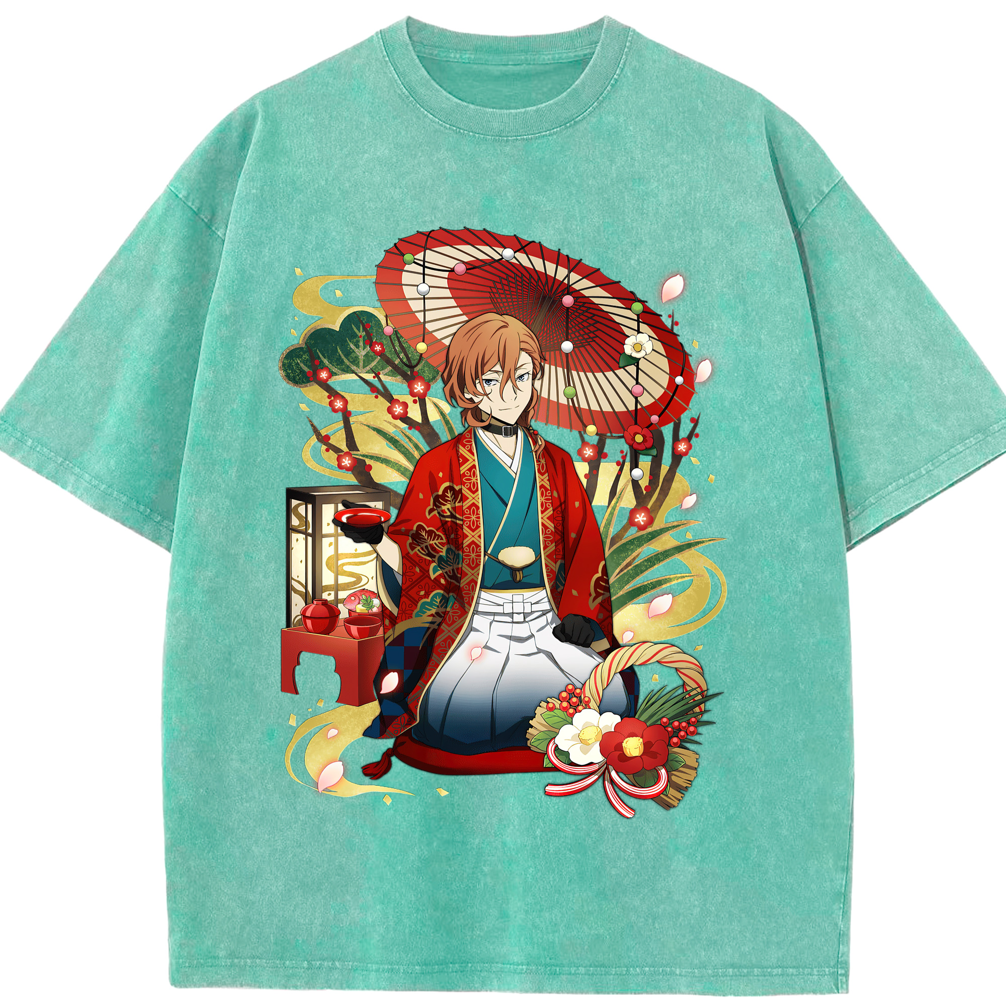 （画像用） 文豪ストレイドッグス Bungo Stray Dogs 綿100% ヴィンテージ風 半袖Tシャツ（フロントプリント）